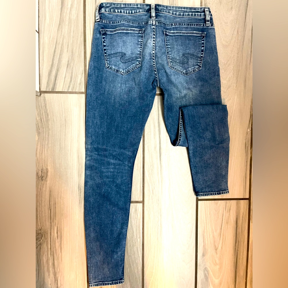Silver skinny jeans
